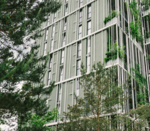 Building with green façade