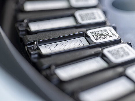 Allergy diagnsotic chips with QR codes 