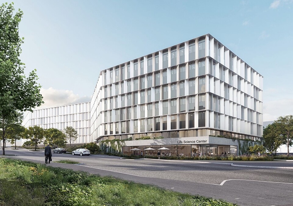 Rendering vom neuen Life Science Center Vienna in Neu Marx.