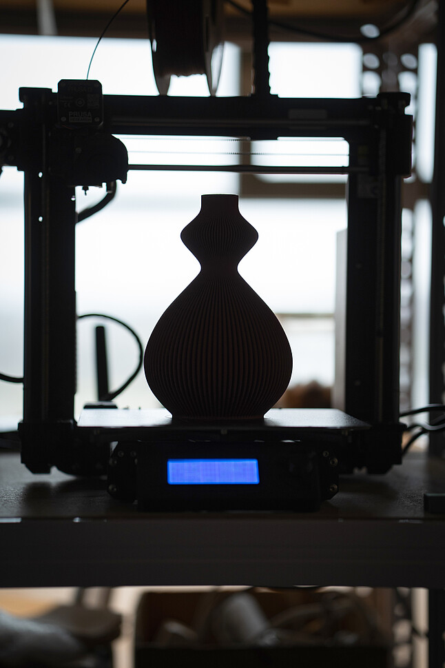 Vase im 3D-Drucker