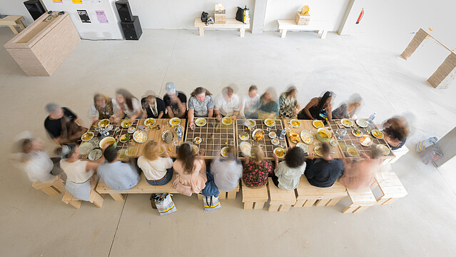 Biofabrique Kantine in der Festivalzentrale der Vienna Design Week