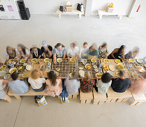 Biofabrique Kantine in der Festivalzentrale der Vienna Design Week