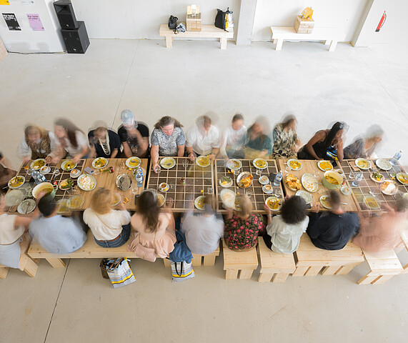 Biofabrique Kantine in der Festivalzentrale der Vienna Design Week